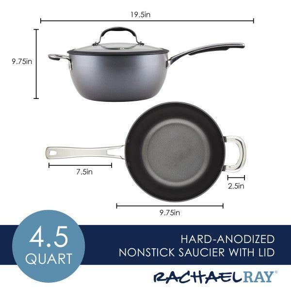 4.5-Quart Cook + Create Hard Anodized Nonstick Saucier Pan with Lid and Helper Handle - Image 7