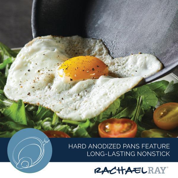 4-Quart Professional Hard Anodized Nonstick Saucier with Lid - Image 6