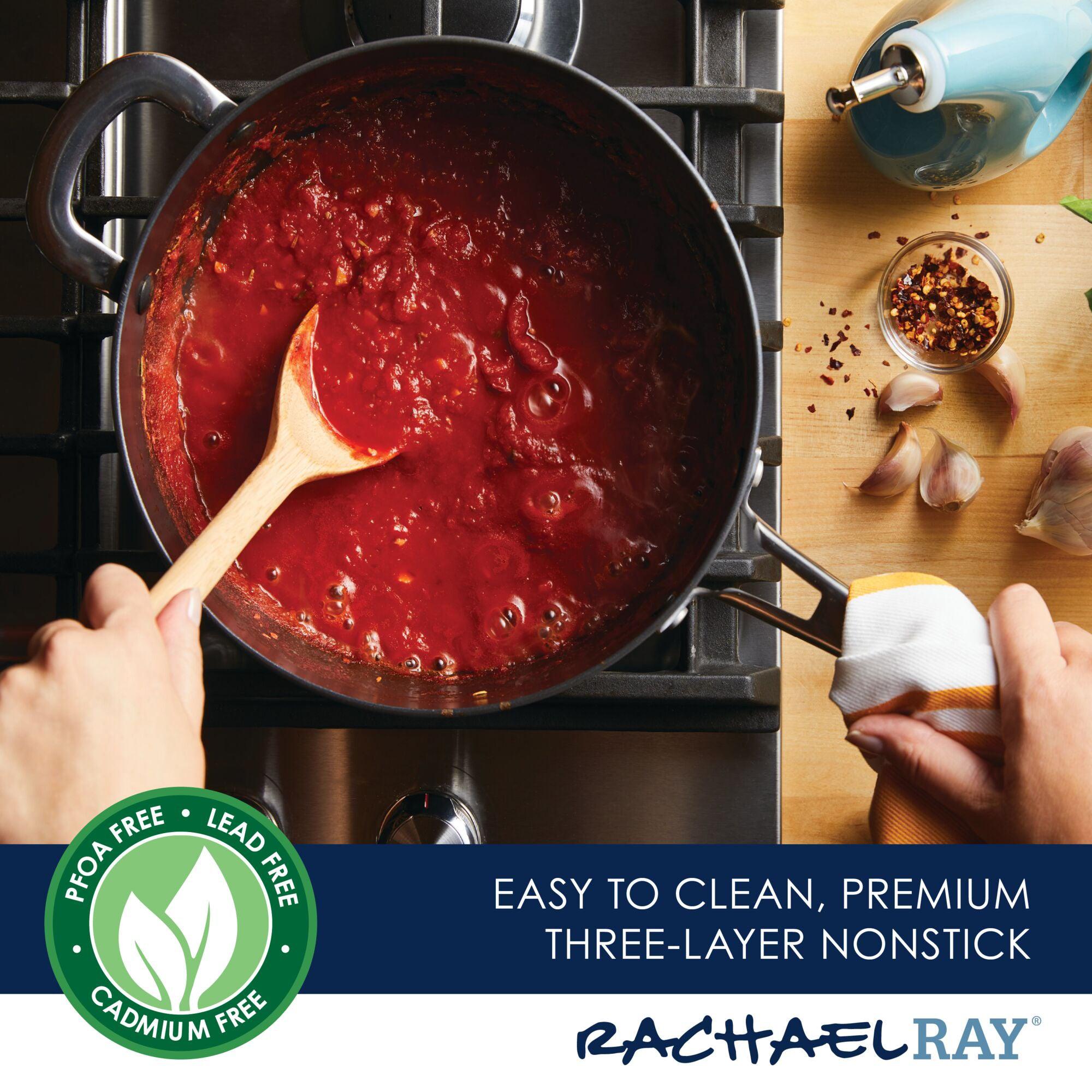 4.5-Quart Cook + Create Hard Anodized Nonstick Saucier Pan with Lid and Helper Handle - Image 4