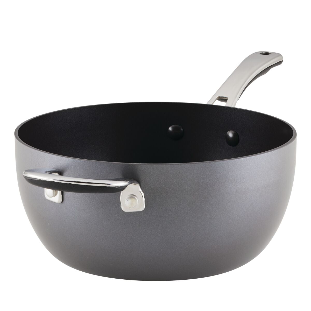 4.5-Quart Cook + Create Hard Anodized Nonstick Saucier Pan with Lid and Helper Handle - Image 2