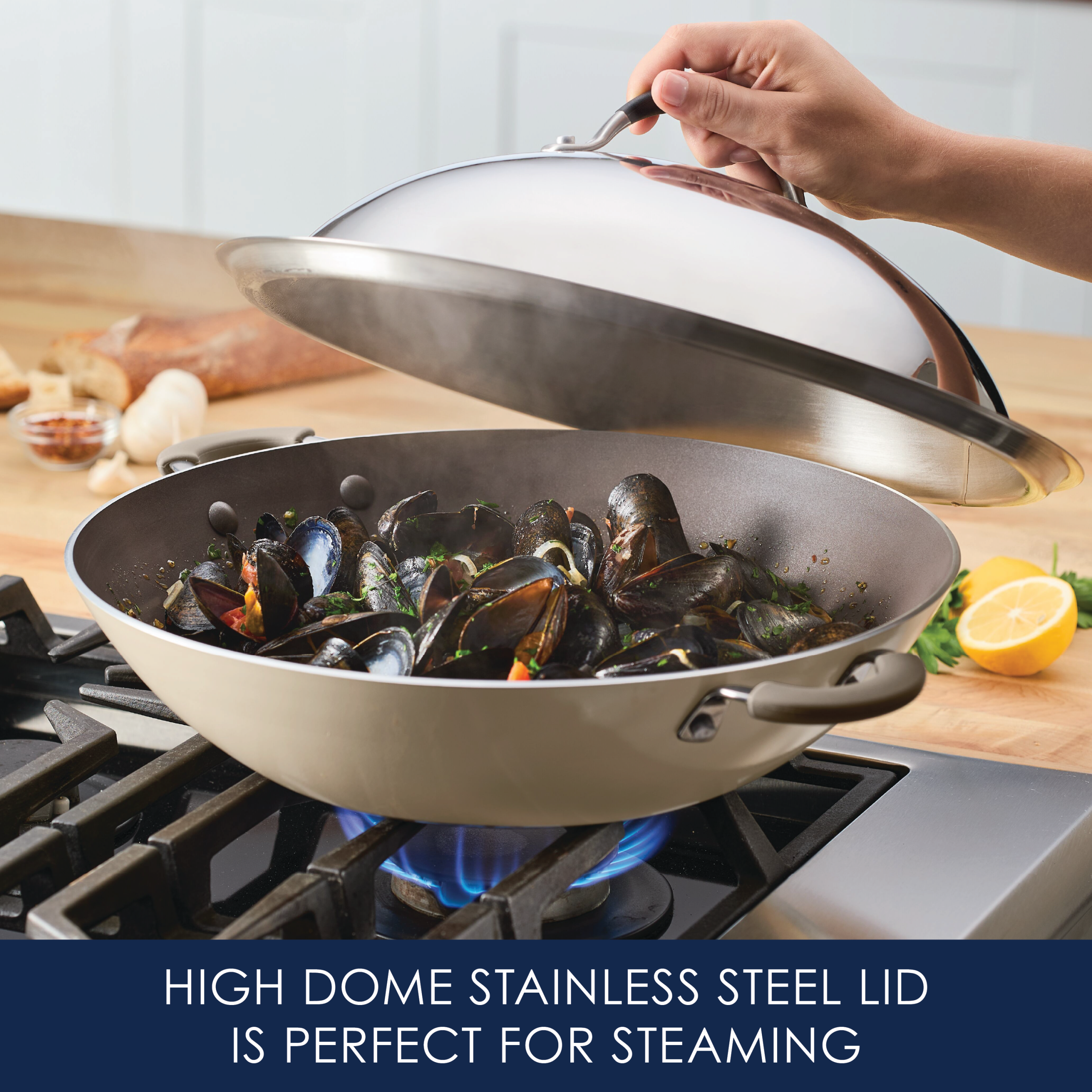 14-Inch Stainless Steel Domed Lid - Image 3