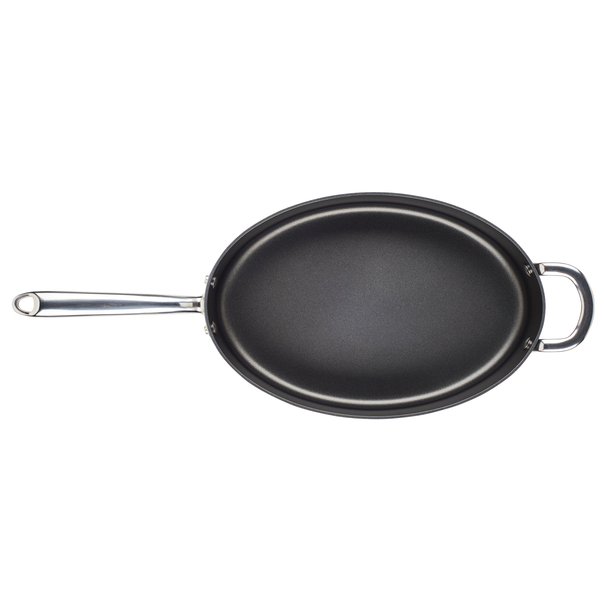 5-Quart Professional Hard Anodized Nonstick Oval Sauté Pan with Lid - Image 2